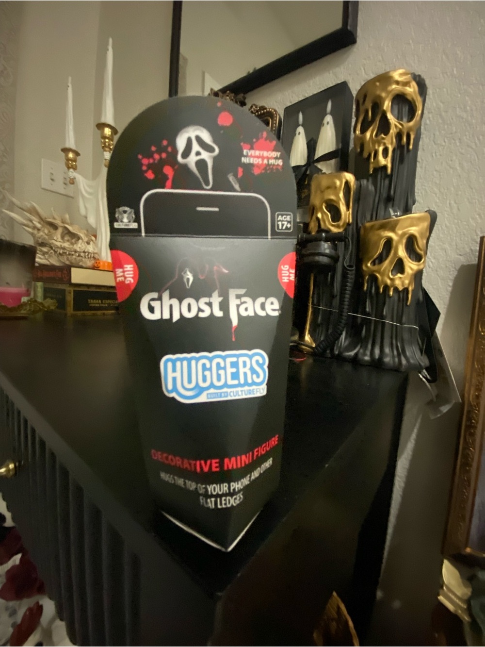 Huggers Decorative Mini Figure - blue Ghostface phone hugger